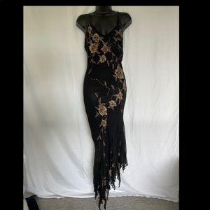 Black beaded gown